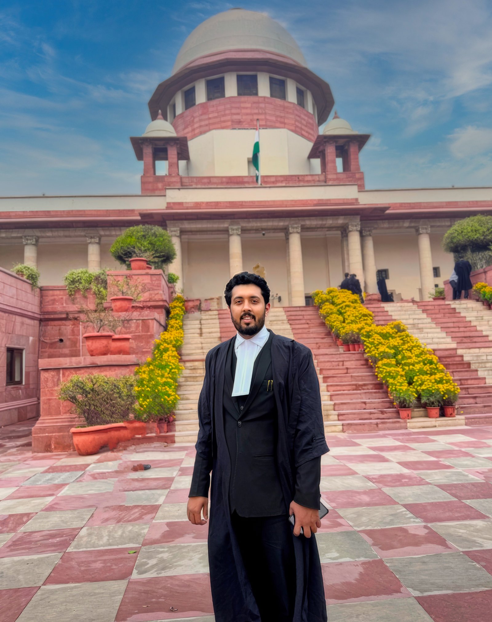Advocate Vishu Kushwaha at the Supreme Court of India